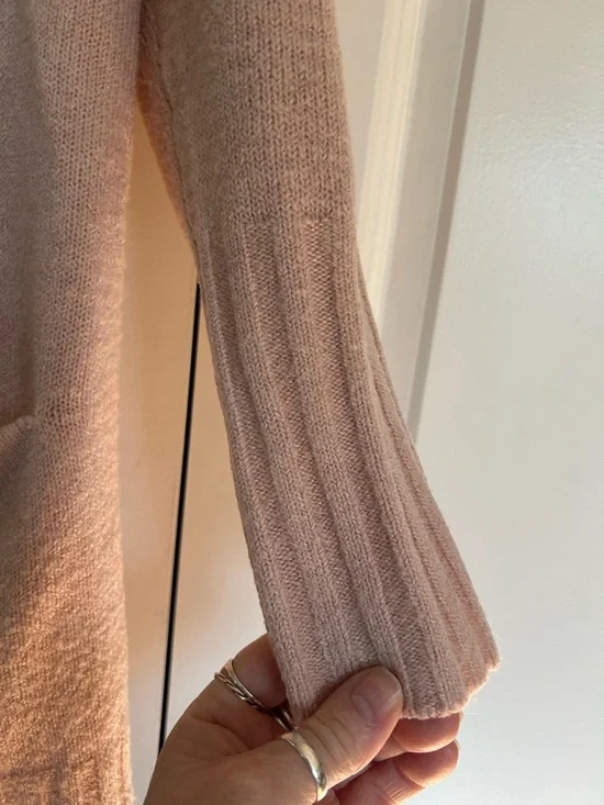 CASLON Womens Open Front Cardigan Wool Blend Sweater Light Pink Sz S Cottagecore - Picture 3 of 9